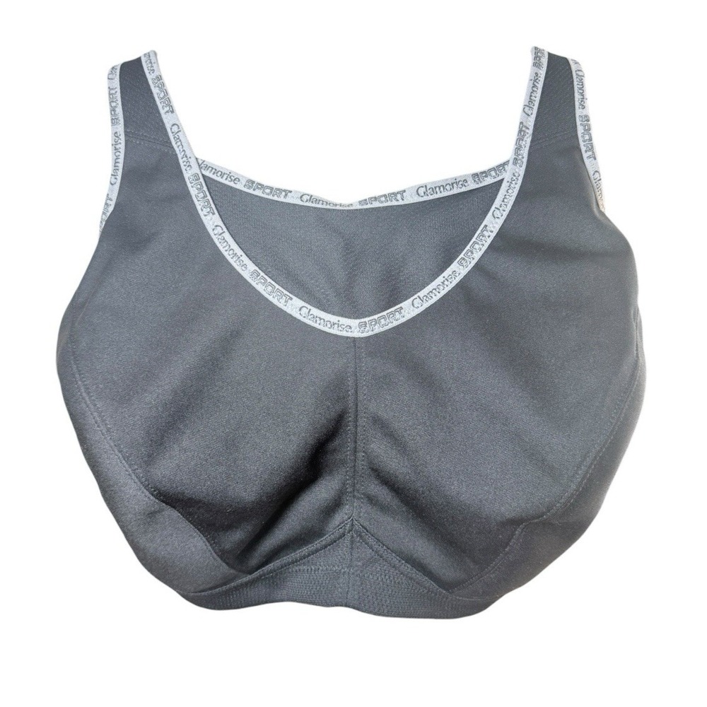 Glamorise Sports Bra 46DD MagicLift Seamless Black Wirefree‎